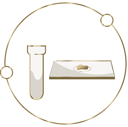 Illustrated biomarker testing icon